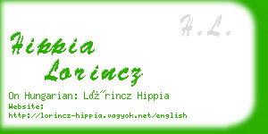 hippia lorincz business card